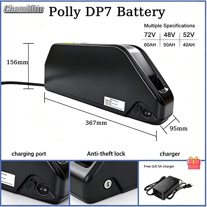 36v 48v 52v DownTube 750w 1000 - Electric Bicycle Battery 72V 30Ah recensie en prijs