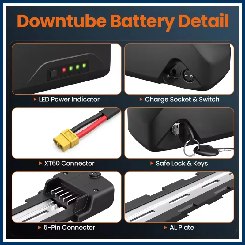 36v 48v 52v DownTube 750w 1000 - Electric Bicycle Battery 72V 30Ah recensie en prijs