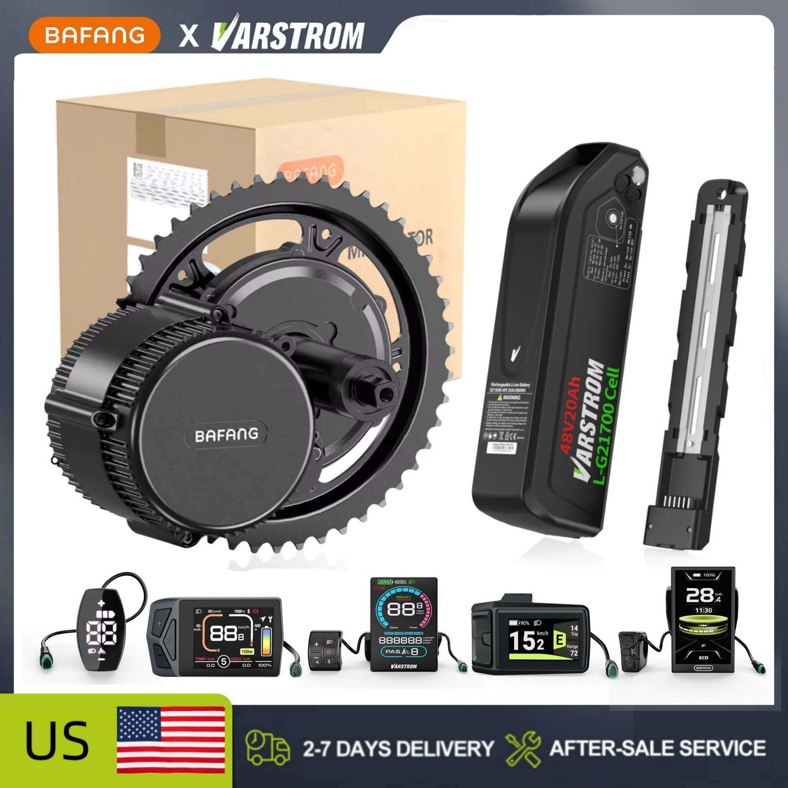 [US Stock] Bafang 48V middenmo - Bafang Bbs02B 48V 750W Mid Drive Kit recensie en prijs