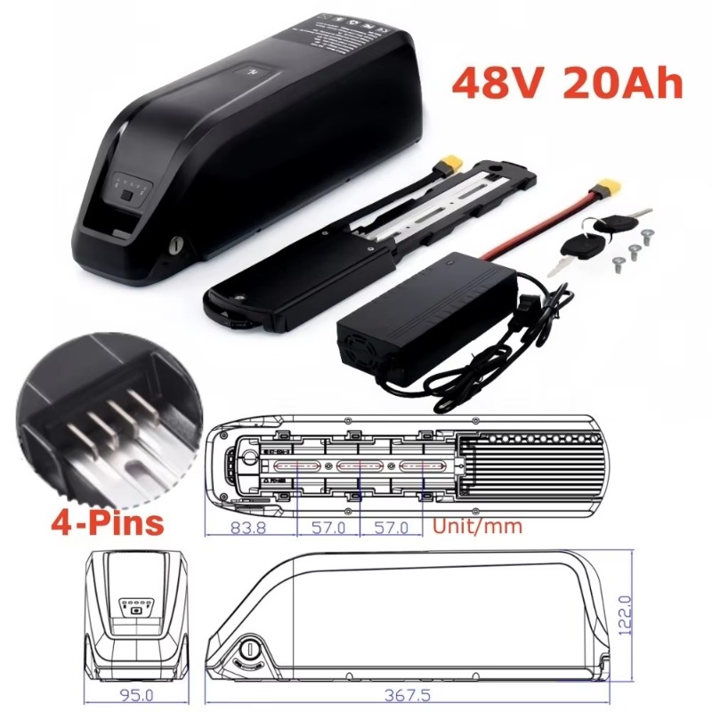 Nieuwe Hailong 48V 4PIN Lithiu - Ebike Battery 48V 20Ah Hailong recensie en prijs